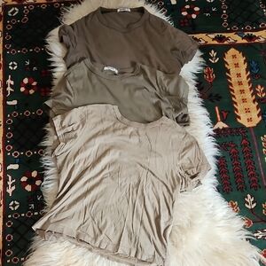 Buck Mason Women's Short Sleeve Tee Trio - Earth Tones